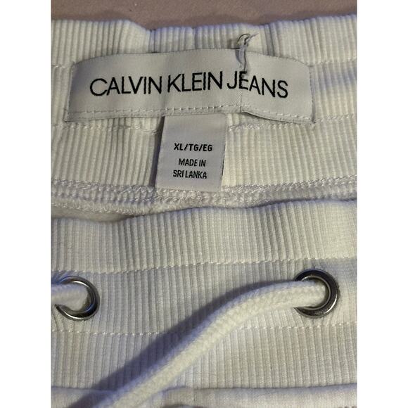 Calvin Klein Jeans Men's Pull-on Drawstring Monogram Jogger Sweatpants Black XL - Picture 6 of 7